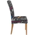 thumbnail image 3 of ABPHQTO Funda protectora para silla elástica con diseño de garabato de instrumento musical, funda protectora para asiento para comedor, Hotel, fiesta de boda, juego de 4, 3 of 4