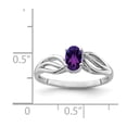 thumbnail image 4 of Sterling Silver Rhodium-plated Amethyst Ring, 4 of 7