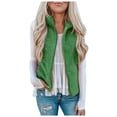 thumbnail image 1 of Heliisoer Pocket Women Zipper Solid Color Jacket Plush Sleeveless Lapel Vest Loose, 1 of 8