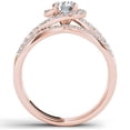 thumbnail image 3 of 1 Carat T.W. Diamond Bypass Halo 14kt Rose Gold Engagement Ring Set, 3 of 5