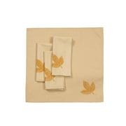 Autumn Leaves 20 by 20-Inch Napkins, Set of 4, White