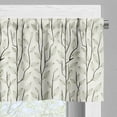 thumbnail image 3 of Ambesonne Leaves Valance Pack of 2, Branches with Leaf Motifs, 54"X12", Eggshell Dark Pine Green, 3 of 5