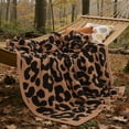 thumbnail image 4 of Joyfy Camel Leopard Knitted Throw Blanket 50x60 Inches, Cozy Soft Throw for Couch, Bed, Sofa - Cute Aesthetic Room Decor and Gift for Women, Mom, Girls, Mothers Birthday, 4 of 9