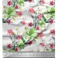 thumbnail image 1 of Soimoi Cotton Duck Fabric Leaves & Lily Flower Print Fabric by The Yard 42 Inch Wide, 1 of 1