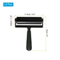 thumbnail image 2 of Uxcell 2Pcs 4.5 Pulgadas Rodillo de Caucho Brayer, Herramientas de Rodillo de Caucho Duro Antideslizante para Impresión, Arte de Papel Tapiz, Negro, 2 of 5