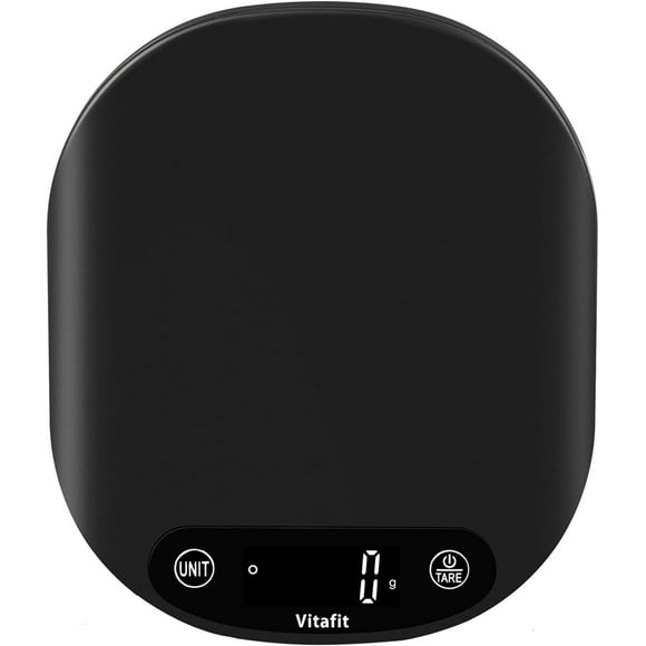 Vitafit 33lb/15kg Food Scale in 1g/0.1oz Precision, High Accuracy Assured by Kitchen Scale Professional Factory Since 2001, High Accuracy for Cooking and Baking, LED Display, 3*AAA, Black