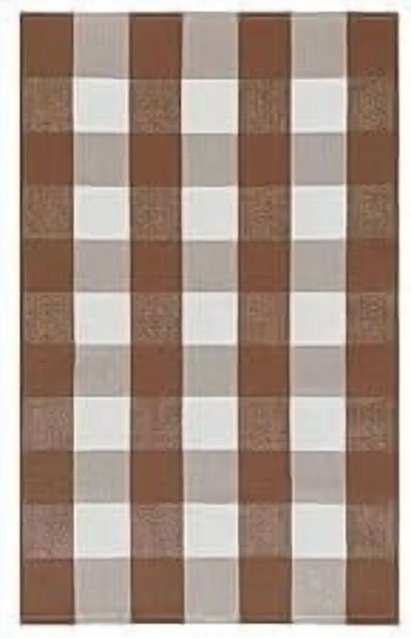HearthHarmony Buffalo Plaid Area Rugs 2x3 Ft Coffee and White Checkered Rug Washable Front Door Mat Hand Woven Cotton Outdoor Rug Small Rug for Front Porch Kitchen Entryway Patio Bathroom