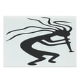 thumbnail image 1 of Kokopelli Cutting Board, Monochrome Minimalistic Tribal Musical and Fertility Cultural Folk Art, Decorative Tempered Glass Cutting and Serving Board, in 3 Sizes, by Ambesonne, 1 of 2