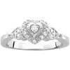 .13 Carat T.W. Heart-Shaped Diamond Promise Ring in Sterling Silver