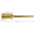 thumbnail image 2 of Beauticom 3/32" Flat Top Large Barrel Gold Carbide Nail Drill Bit - Coarse Grit, 2 of 4
