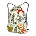 thumbnail image 3 of XMXT Unisex Drawstring Backpack for Women Men, Vintage Painting Dragonfly Butterfly Waterproof Gym Bag String Bags for Shopping Sport Travel, m, 3 of 8