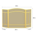 thumbnail image 3 of Fire Beauty Fireplace Screen 3 Panel Wrought Iron 48"(L) x 29"(H) Spark Guard Cover(Golden Dusting), 3 of 8