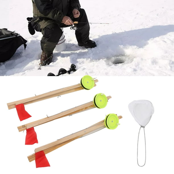 Ymiko Ice Fishing Rod Flag, 3pcs Ice Fishing Flag For Outdoor