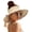 Beige Leopard Print, variant on 2026 Sun Visors for Women Wide Brim Beach Hat Foldable Straw Visor Hat Ponytail Summer Packable UPF 50+
