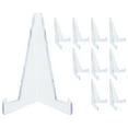 thumbnail image 1 of SHISUYAN Transparent Plastic Easel Stand for Card Display Rack Gaming Cards Holder Useful for Storage Use 10pcs, 1 of 8