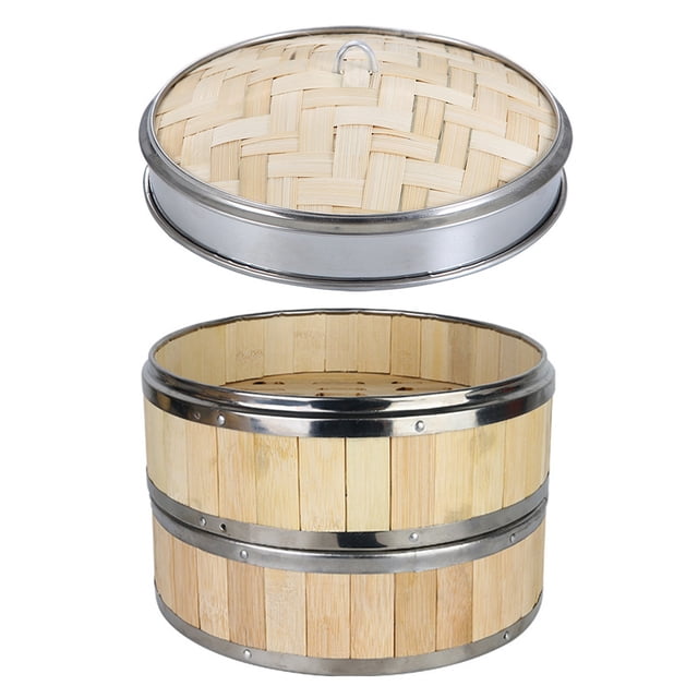 MasteelfCA 1 Set Useful Bamboo Food Steamer Premium Household Food Steamer (Random Lid)