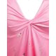 thumbnail image 3 of Camiseta con Estampado de Flores en Talla Extra con Escote Pico de Color Degradado Rosegal  Mangas largas de talla grande, 3 of 5
