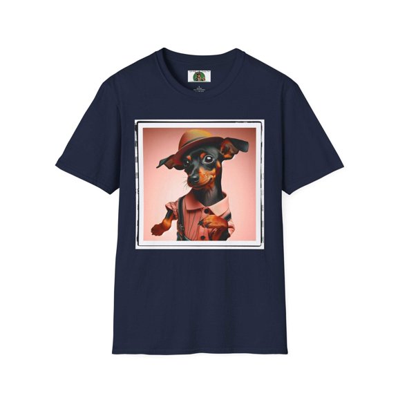 Min Pin "A Sharp Dressed Man!" Unisex Softstyle T-Shirt