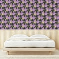thumbnail image 3 of Ambesonne Floral Peel & Stick Wallpaper for Home, Botanical Overlapping Art, 13"x72", Pale Eggplant and Khaki, 3 of 5