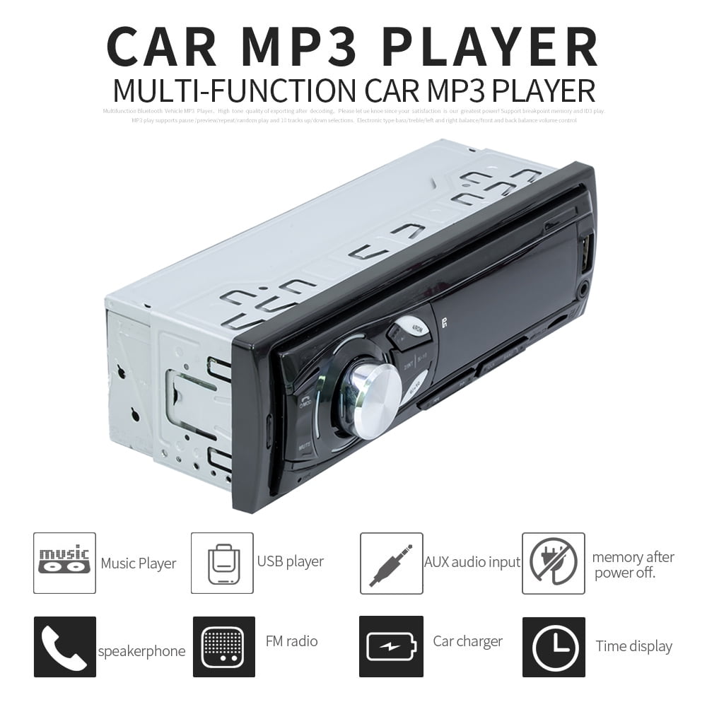 12V Bluetooth Car Radio MP3 Player Vehicle Stereo Audio with Remote Control Support FM / USB / SD Input