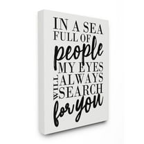 Stupell Industries Always Search For You Romantic Family Word Design Canvas Wall Art by Erica Billups