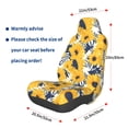 thumbnail image 3 of Wukai Blue Striped Sunflower Full Set Car Seat Covers with Soft Padding Universal Auto Front Seats Protector and Cushion Mat, 3 of 5