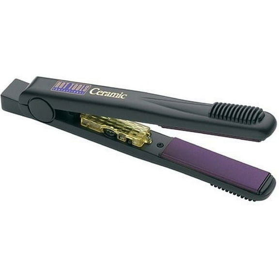 Hot Tools Professional 1188 Ceramic Titanium 1 Inch Wide Flat Iron with Gentle Far-Infrared Heat
