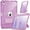 Purple, variant on Glitter Semi-Transparent Case,Stand + Pencil Holder for iPad 10.9" 10th/11th Gen A16