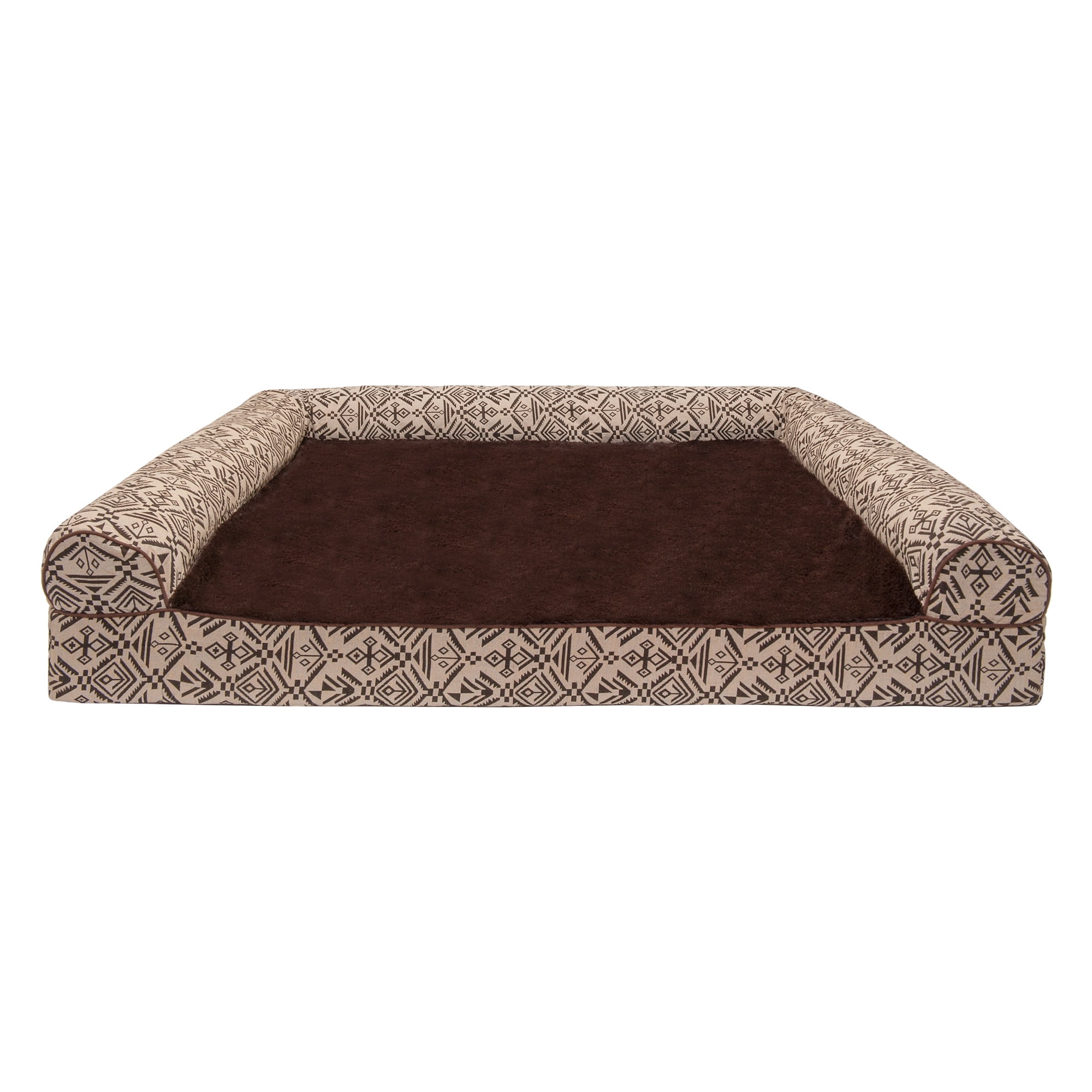 FurHaven Southwest Kilim Orthopedic Sofa Pet Bed for Dogs & Cats - Desert Brown, Jumbo Plus