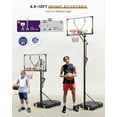 thumbnail image 3 of FirstAsk 44" Portable Basketball Hoop & Stand with Adjustable Height (4.9-10 ft) for Kids, Teens & Adults, 3 of 8