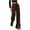 Brown, variant on HAiming Women Velvet Wide Leg Pants Trendy Velour High Elastic Waisted Palazzo Pants Plus Size Loose Lounge Trousers