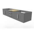 thumbnail image 3 of Alpine 72" Gray Wood Floating Vanity Base/Brushed Nickel Handles, 3 of 6