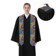 thumbnail image 4 of Kdxio Colorful Dot Art Fish Graduation Stole Class, Graduation Sash, Unisex Adult 36" Academic Commencements-Sharp Corner, 4 of 7