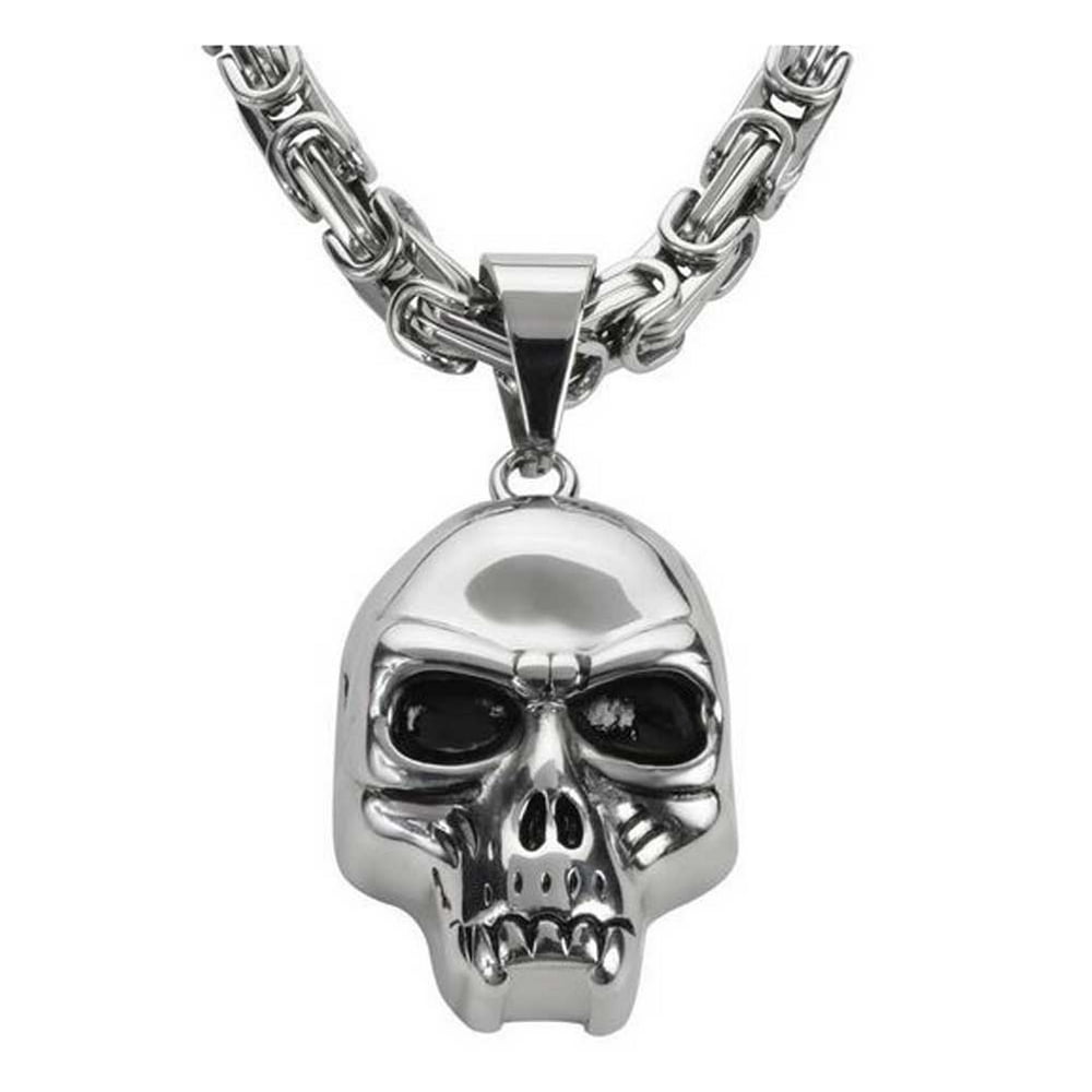 Biker Chain Jewelry Biker Chain Jewelry Men's Skull Pendant w/ 26in
