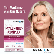 Granions Hyaluronic Acid Complex Tablets, Marine Collagen + Ceramides + Niacinamide, 60 units