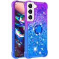 thumbnail image 3 of Glitter Case for Samsung Galaxy S23 Plus (Not S23, Bling Sparkle Colorful Gradient Quicksand Waterfall Soft TPU Liquid Case Cover with Ring Stand for Samsung Galaxy S23+Plus LSJB-Purple Blue, 3 of 14
