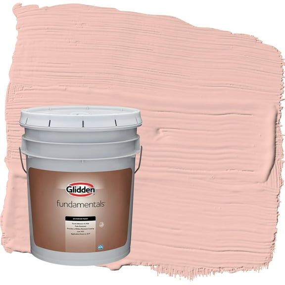 Glidden Fundamentals Peach Ash / Orange Flat Exterior Paint, 5 Gallon