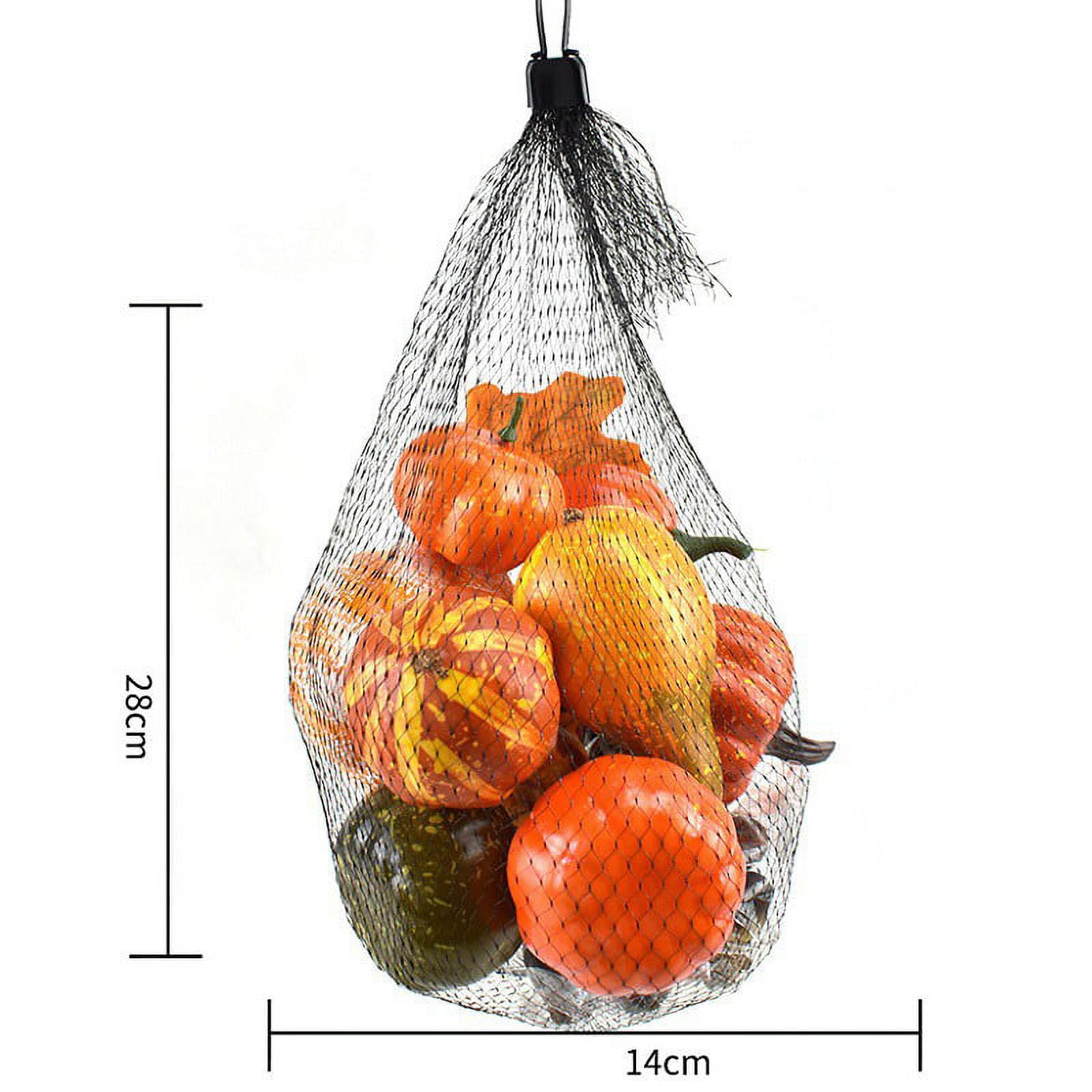 25 Pcs Fall Decor Set – Mini Knit Pumpkins & Maple Leaves For Thanksgiving, Tier Trays & Farmhouse Decor