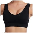 thumbnail image 3 of felwors Sports Bras for Women High Impact Comfortable Padded Gathering Bra Supportive Push Up Workout Running Yoga Brassiere Black, XL, 3 of 5