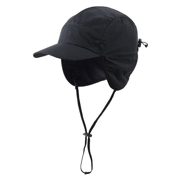 Waterproof Winter Hats Warm Polyester Lined Baseball Cap,Black