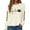 Beige, variant on Towmus Womens Letter Tops Ladies Floral Print Loose Long Sleeve Sweatshirt Round Neck Pullover Top T-Shirt Top Autumn and Winter