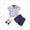 Blue, variant on Gerichy Toddler Boys Clothes Baby Boy Outfit Sets Toddler Baby Boy Short Sleeve Button Down Shirt Shorts Set 2T 3T 4T 5T 6T Outfits Summer Clothes