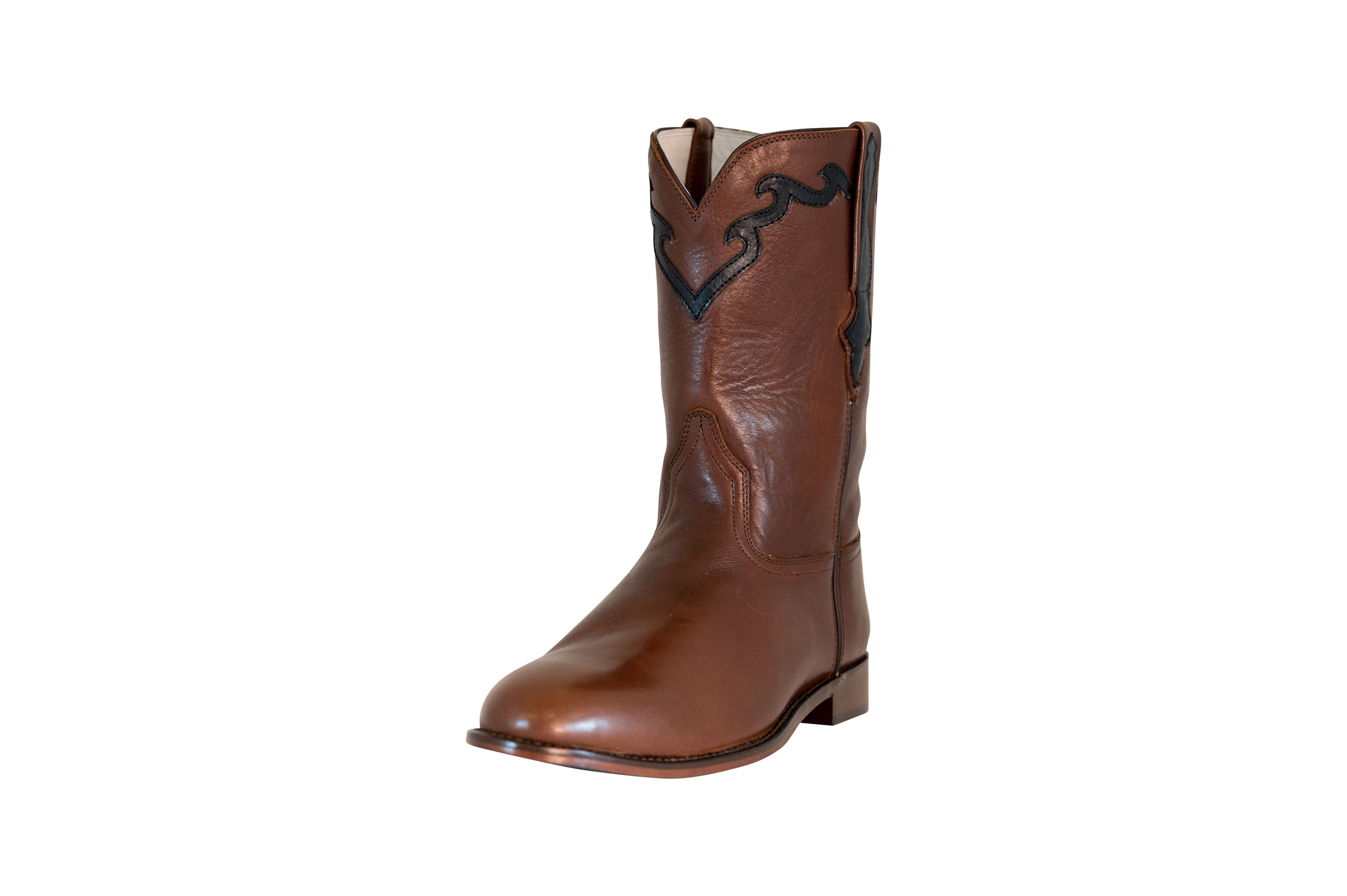 TuffRider Men's El Paso Western Round Toe Boot- Premium Tan Leather- 9 ...