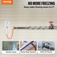 thumbnail image 2 of VEVOR Self-Regulating Pipe Heating Cable 9FT 5W/FT Heat Tape with Thermostat, 2 of 9