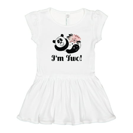 

Inktastic 2nd Birthday Panda Bear 2 Year Old Girl Gift Toddler Girl Dress