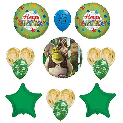 Shrek Party Supplies Happy Birthday Balloon Decorating Kit - Walmart.com - Walmart.com