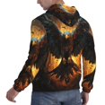 thumbnail image 3 of KLL Cool Black Eagle Print Mens Hoodie Long Sleeve Casual Pullover Hooded Sweatshirt Fashion Drawstring Hoodies with Pocket-X-Large, 3 of 6