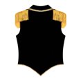 thumbnail image 4 of Haitryli Women's Ringmaster Waistcoat Vest Velvet Tuxedo Uniform Halloween Sleeveless Short Jacket Black M, 4 of 7