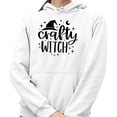 thumbnail image 2 of Crafty Witch Hoodie Sweatshirt Unisex Large White, 2 of 5