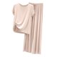 thumbnail image 2 of Puntoco Mujer Verano Casual Traje De Dos Piezas Pijamas Costillas Sin Marcas Manga Corta Cuello Redondo Top/Camisa Conjunto Ropa De Hogar De Gran Tamaño Pijamas De Gran Tamaño Liquidación Puntoco Puntoco-207, 2 of 3